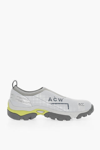 Logo Print Leather Slip On Sneakers