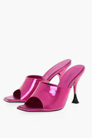 Leather Metallic effect ASIA Mules Heel 10 cm