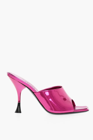 Leather Metallic effect ASIA Mules Heel 10 cm