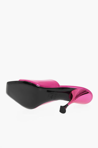 Leather Metallic effect ASIA Mules Heel 10 cm