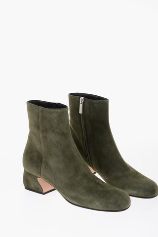 SI Covered Heel Suede Booties 5cm