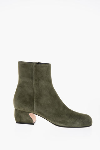 SI Covered Heel Suede Booties 5cm