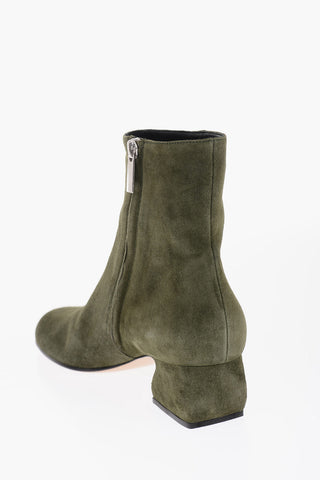 SI Covered Heel Suede Booties 5cm
