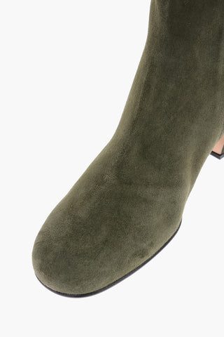 SI Covered Heel Suede Booties 5cm