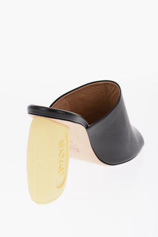 Cuir Sole SOAP Leather Open Toe Mules 9cm