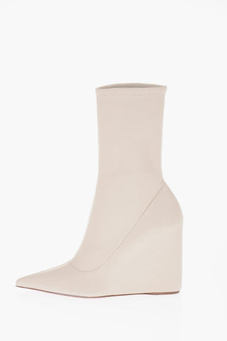 Leather DANIELLE Booties with Integrated Wedge 10cm