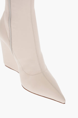 Leather DANIELLE Booties with Integrated Wedge 10cm