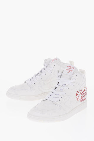 ATELIER Lace-up Patchwork Leather Sneakers