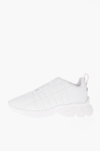 Rubber Sole Quilted Leather Sneakers