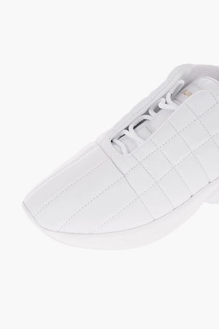Rubber Sole Quilted Leather Sneakers