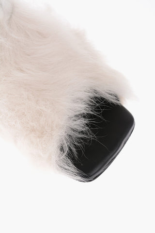 Slingback Fur Flat Sandals