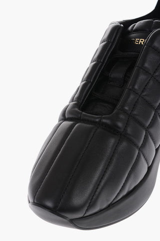 Rubber Sole Quilted Leather Sneakers