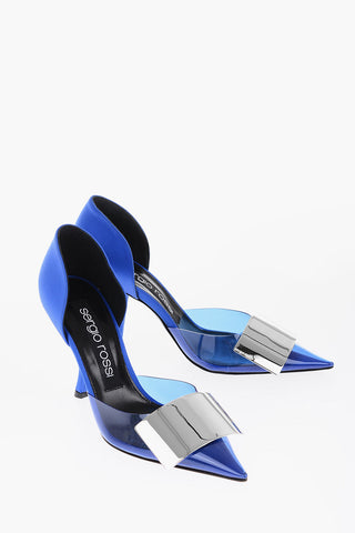 Decollètè in PVC e Satin con Placca in Metallo 9cm
