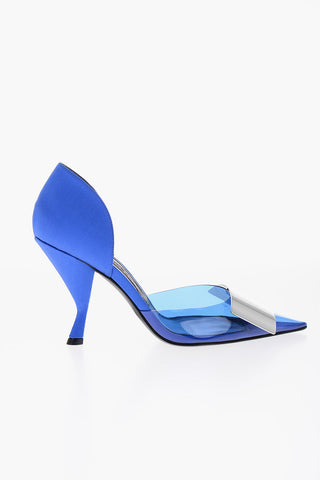 Decollètè in PVC e Satin con Placca in Metallo 9cm