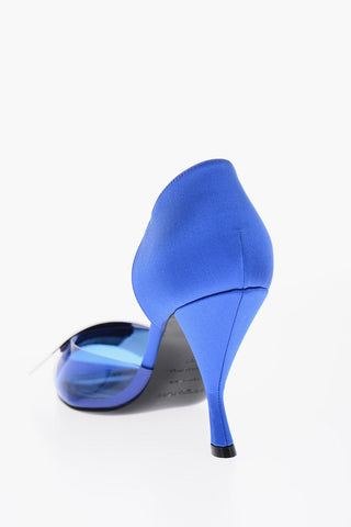 Decollètè in PVC e Satin con Placca in Metallo 9cm