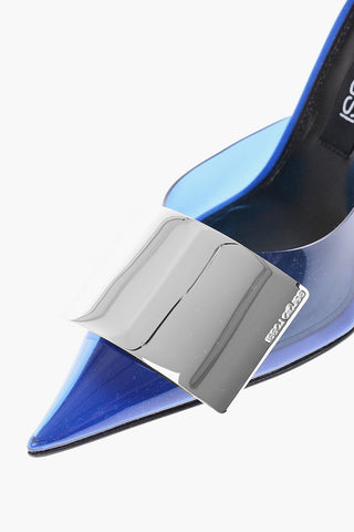 Decollètè in PVC e Satin con Placca in Metallo 9cm