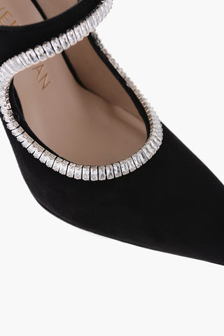 Mules in Suede CRYSTAL con Tacco a Rocchetto 10cm