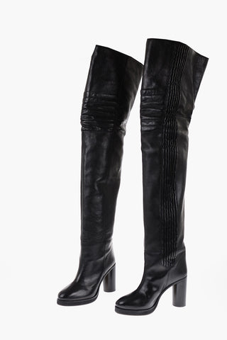 Over the Knee LAELLE Boots with Tuxedo Detail 10cm