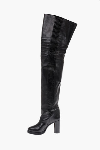 Over the Knee LAELLE Boots with Tuxedo Detail 10cm