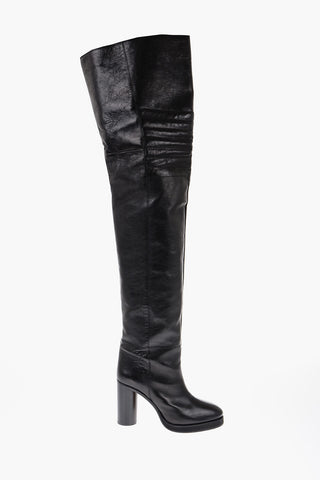 Over the Knee LAELLE Boots with Tuxedo Detail 10cm