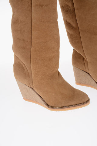 Suede Boots TILIN With 9cm Fur Cuff
