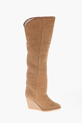 Suede Boots TILIN With 9cm Fur Cuff