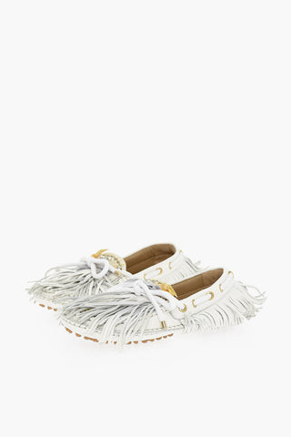 Mocassini In Pelle PULI Con Frange E Strass