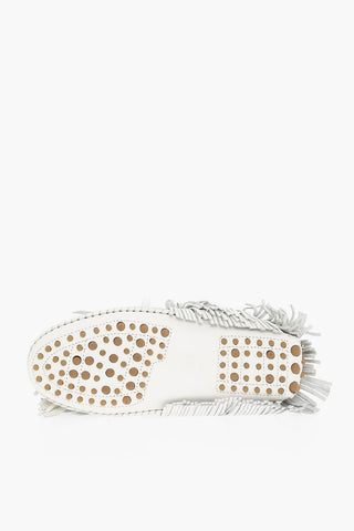 Mocassini In Pelle PULI Con Frange E Strass