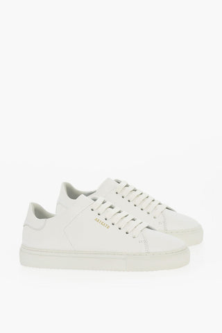 Printed Logo Low-top Leather Sneakers