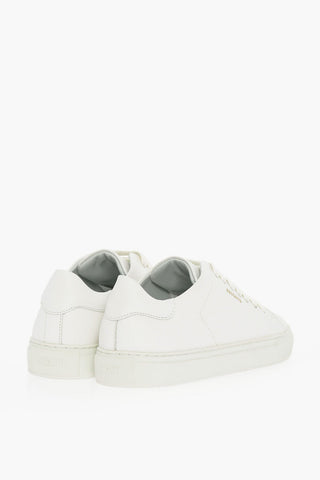Printed Logo Low-top Leather Sneakers