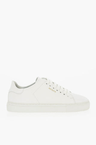 Printed Logo Low-top Leather Sneakers