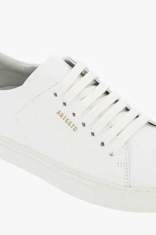 Printed Logo Low-top Leather Sneakers