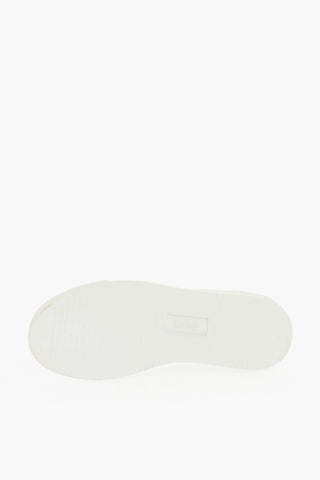 Printed Logo Low-top Leather Sneakers