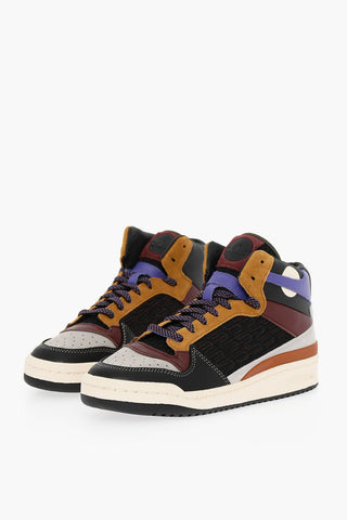 High-top FOURM MID PATCHWORK Sneakers With Suede Inserts