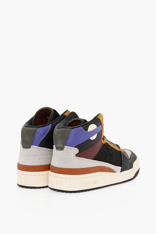 High-top FOURM MID PATCHWORK Sneakers With Suede Inserts