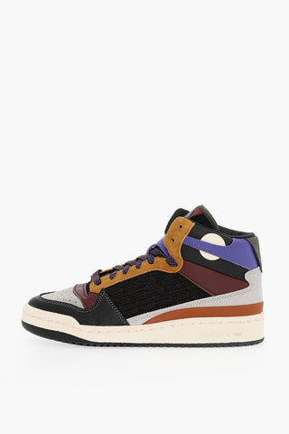 High-top FOURM MID PATCHWORK Sneakers With Suede Inserts