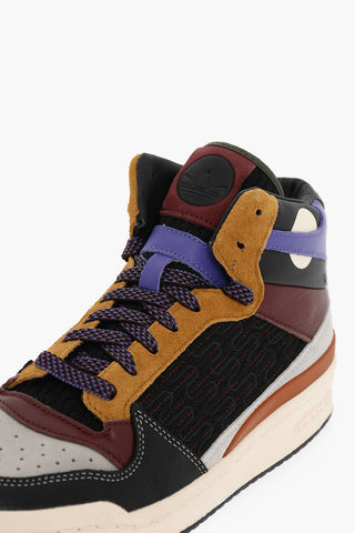High-top FOURM MID PATCHWORK Sneakers With Suede Inserts