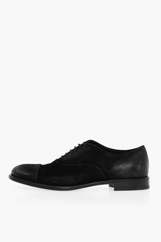 Oxford In Suede OLIVER Con Suola In Cuoio