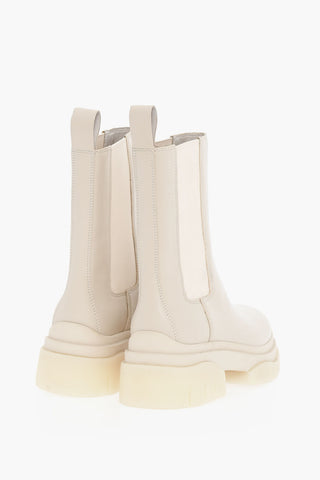 Leather Chelsea Boots With Rubber Sole