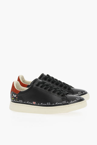 DISNEY Sneakers Low-top in pelle Con Stampa E Strass