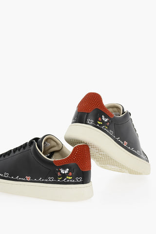 DISNEY Sneakers Low-top in pelle Con Stampa E Strass