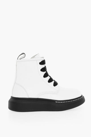 Anfibi In pelle Con Chiusura Zip