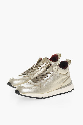 Sneakers in Pelle Lamè