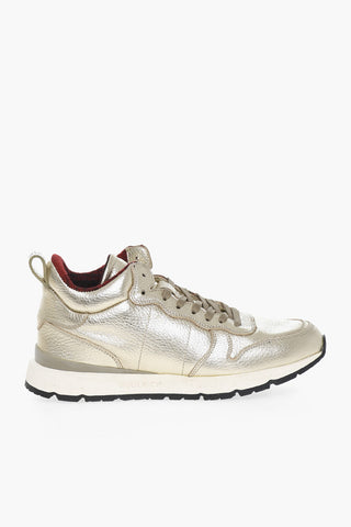 Sneakers in Pelle Lamè