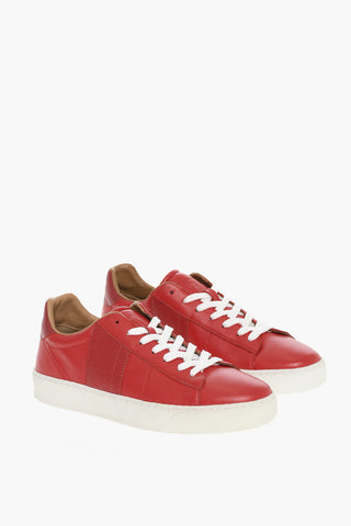 Leather COURT Low-Top Sneakers with Contrasting Details