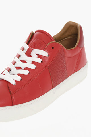 Leather COURT Low-Top Sneakers with Contrasting Details