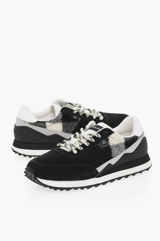 Suede URBAN RUNNER Sneakers with Fabric Detail