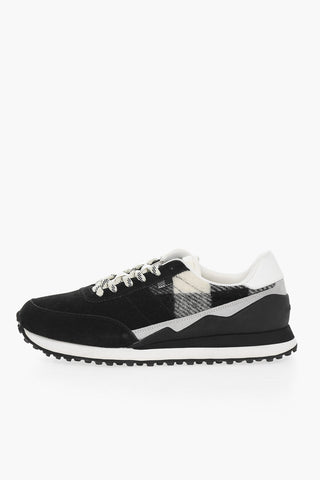 Suede URBAN RUNNER Sneakers with Fabric Detail