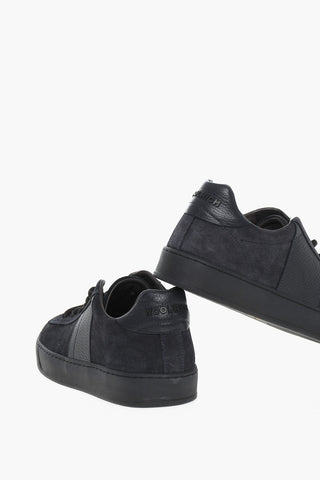 Suede COURT Low-Top Sneakers with Embossed Logo