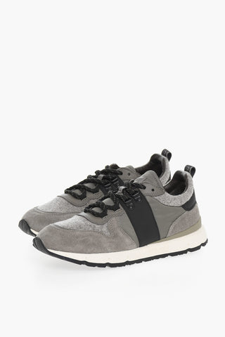 Sneakers JOGGER TRAIL in pelle scamosciata e tessuto